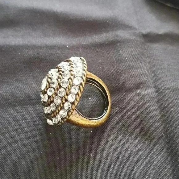 𝅺RING BURNISHED GOLD, ADJUSTABLE TO SIZE 7 - Picture 5 of 5